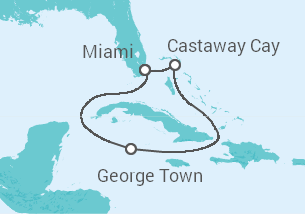 Itinerario della crociera Isole Cayman - Disney Cruise Line