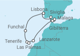Itinerario della crociera Isole Canarie - NCL Norwegian Cruise Line