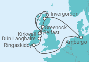 Itinerario della crociera Regno Unito - MSC Crociere