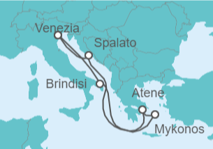 Itinerario della crociera Grecia, Croazia, Italia bevande incluse - MSC Crociere