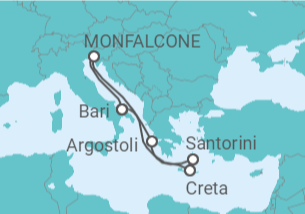 Itinerario della crociera Grecia - MSC Crociere