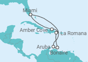 Itinerario della crociera Aruba, Repubblica Dominicana - Carnival Cruise Line