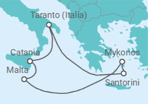 Itinerario della crociera Malta, Grecia, Italia - Costa Crociere