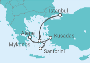 Itinerario della crociera Grecia, Turchia - Royal Caribbean
