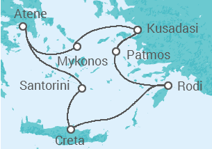 Itinerario della crociera Grecia, Turchia - Celestyal Cruises