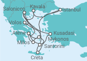 Itinerario della crociera Turchia, Grecia - Celestyal Cruises