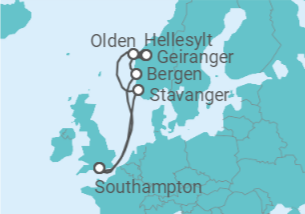 Itinerario della crociera Norvegia - Princess Cruises
