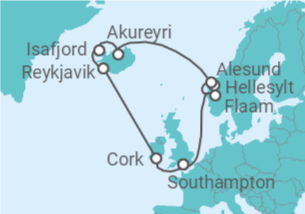 Itinerario della crociera Norvegia, Islanda, Irlanda - MSC Crociere