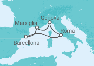 Itinerario della crociera Minicrociera di Natale - MSC Crociere