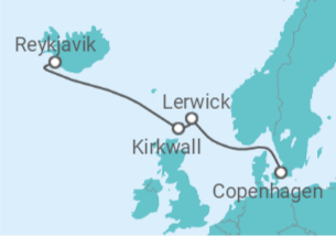 Itinerario della crociera Regno Unito, Islanda - Explora Journeys