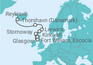 Itinerario della crociera Regno Unito - Explora Journeys