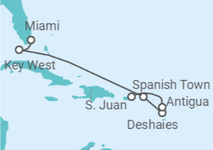 Itinerario della crociera Stati Uniti, Antigua E Barbuda - Explora Journeys