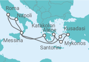 Itinerario della crociera Grecia, Turchia, Italia - Carnival Cruise Line
