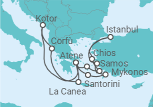 Itinerario della crociera Grecia, Turchia, Montenegro - Celestyal Cruises