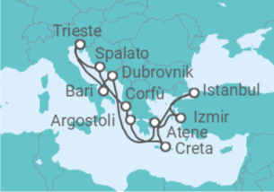Itinerario della crociera Italia, Croazia, Grecia, Turchia - Costa Crociere