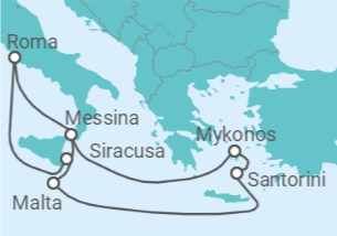 Itinerario della crociera Malta, Grecia, Italia - MSC Crociere