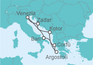 Itinerario della crociera Italia, Grecia, Montenegro - Costa Crociere