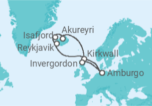 Itinerario della crociera Regno Unito, Islanda - MSC Crociere