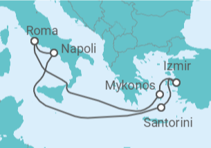 Itinerario della crociera Grecia, Turchia, Italia - MSC Crociere