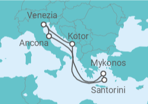 Itinerario della crociera Montenegro, Grecia, Italia - MSC Crociere
