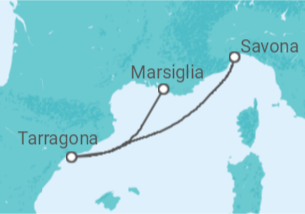 Itinerario della crociera Spagna - Costa Crociere
