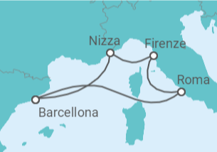 Itinerario della crociera Francia, Italia - Disney Cruise Line
