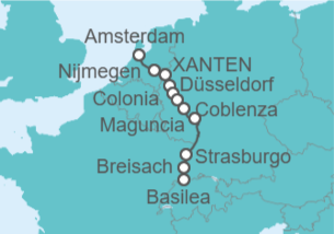 Itinerario della crociera Amsterdam e Basilea - CroisiEurope