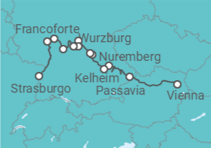 Itinerario della crociera Disfrute del Danubio y del Rin en un crucero romántico - CroisiEurope