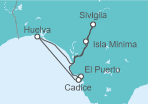 Itinerario della crociera Crociera lungo l