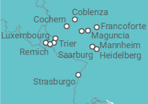 Itinerario della crociera 5 ríos: Rin, Neckar, Meno, Mosela y Sarre  - CroisiEurope