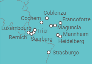 Itinerario della crociera 5 ríos: Rin, Neckar, Meno, Mosela y Sarre - CroisiEurope