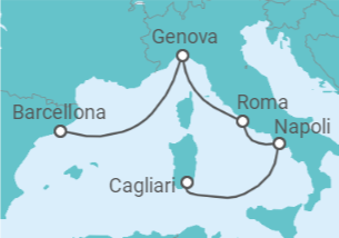 Itinerario della crociera Italia - Costa Crociere