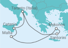 Itinerario della crociera Italia, Grecia, Malta - Costa Crociere