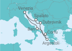 Itinerario della crociera Italia, Grecia, Croazia - Costa Crociere