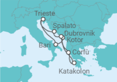 Itinerario della crociera Italia, Montenegro, Grecia, Croazia - Costa Crociere