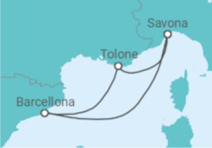 Itinerario della crociera Spagna, Francia - Costa Crociere