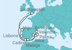 Itinerario della crociera Spagna, Portogallo - Royal Caribbean