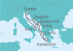 Itinerario della crociera Croazia, Grecia, Montenegro, Italia - Costa Crociere