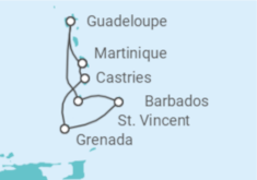 Itinerario della crociera Guadalupa, Barbados, Santa Lucia - MSC Crociere