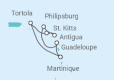 Itinerario della crociera Guadalupa, Sint Maarten, Antigua, Isole Vergini - MSC Crociere