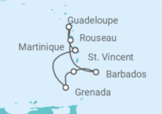 Itinerario della crociera Guadalupa, Barbados - MSC Crociere