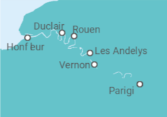 Itinerario della crociera Bellezas de París y la Costa de Normandía  - CroisiEurope