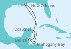 Itinerario della crociera Belize, Messico - Carnival Cruise Line