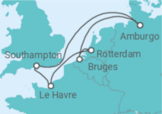 Itinerario della crociera Belgio, Olanda, Francia, Regno Unito - MSC Crociere