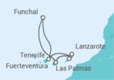 Itinerario della crociera Isole Canarie - AIDA