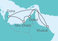 Itinerario della crociera Qatar, Oman, Emirati Arabi - AIDA