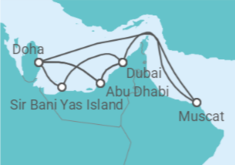 Itinerario della crociera Emirati Arabi, Qatar, Oman - AIDA