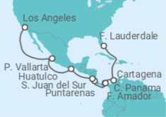 Itinerario della crociera Colombia, Panamá, Costa Rica, Messico - Princess Cruises