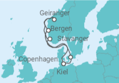 Itinerario della crociera Danimarca, Norvegia - Costa Crociere