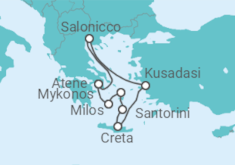 Itinerario della crociera Crociera Grecia e Turchia + Soggiorno ad Atene - Celestyal Cruises